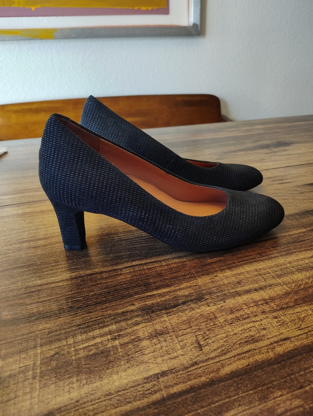 L'Amour Des Pieds Jakoby Black Raindrop Suede pump 10 M